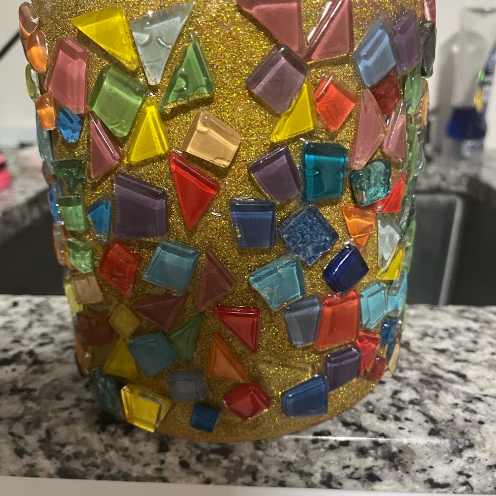 Colorful Mosaic Decorative Vase